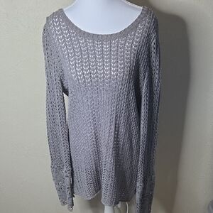 Charming Charlie Gray Knit Sweater Top